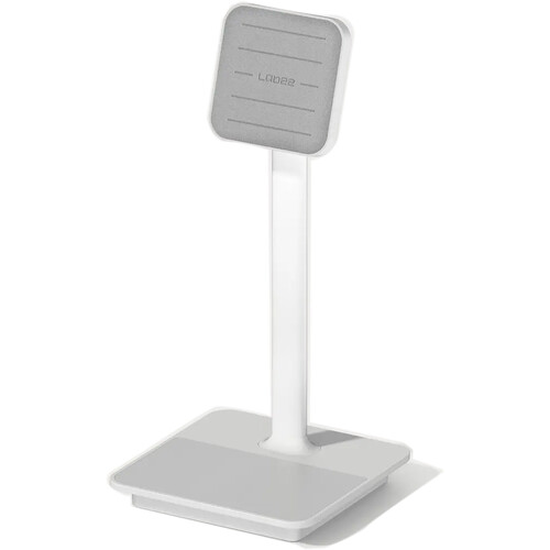 LAB22 Magnetic Phone Stand with Dual Wireless Charging – Silver