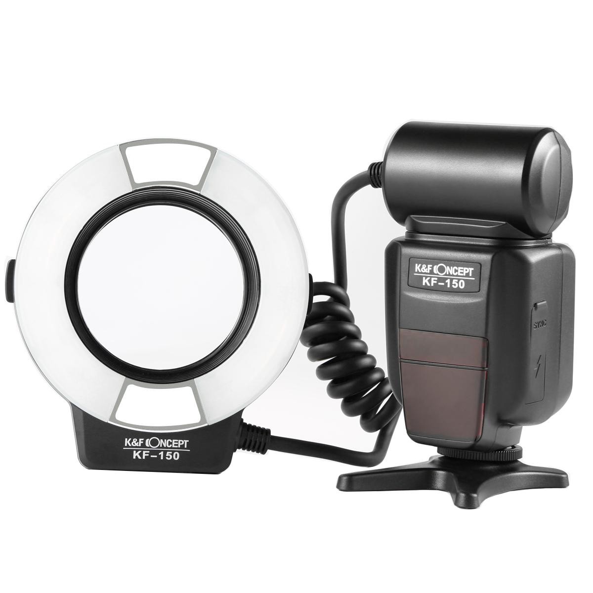 K&F KF150 TTL Marco Ring Flash for Nikon GN14