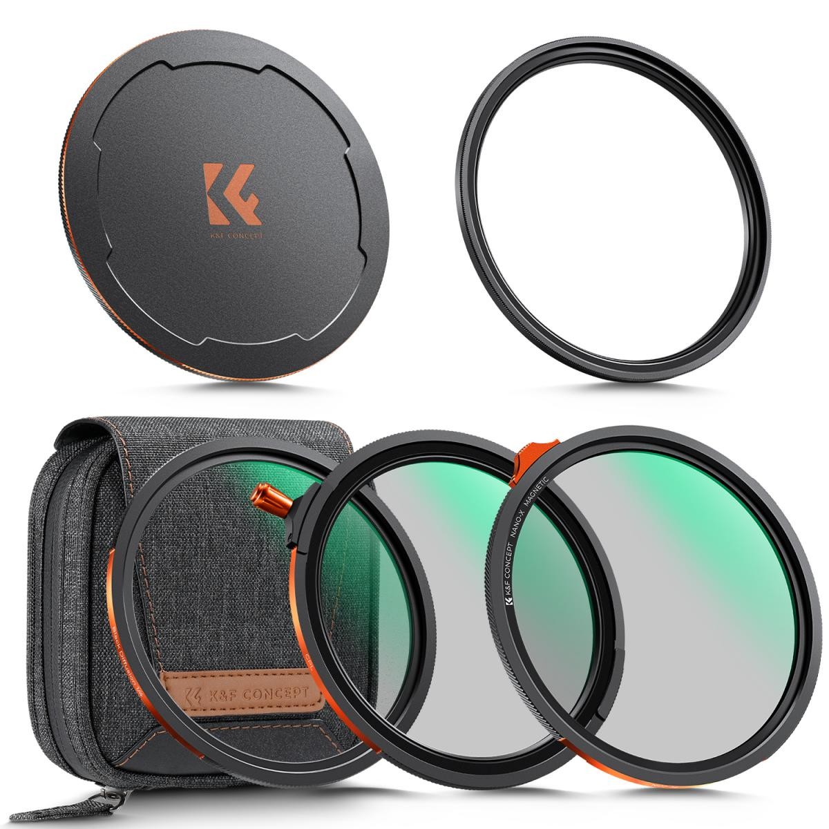 K&F CONCEPT 72MM Nano-X Series Magnetic Filter Kit (CPL+ND3-32+Black Mist 1/4)